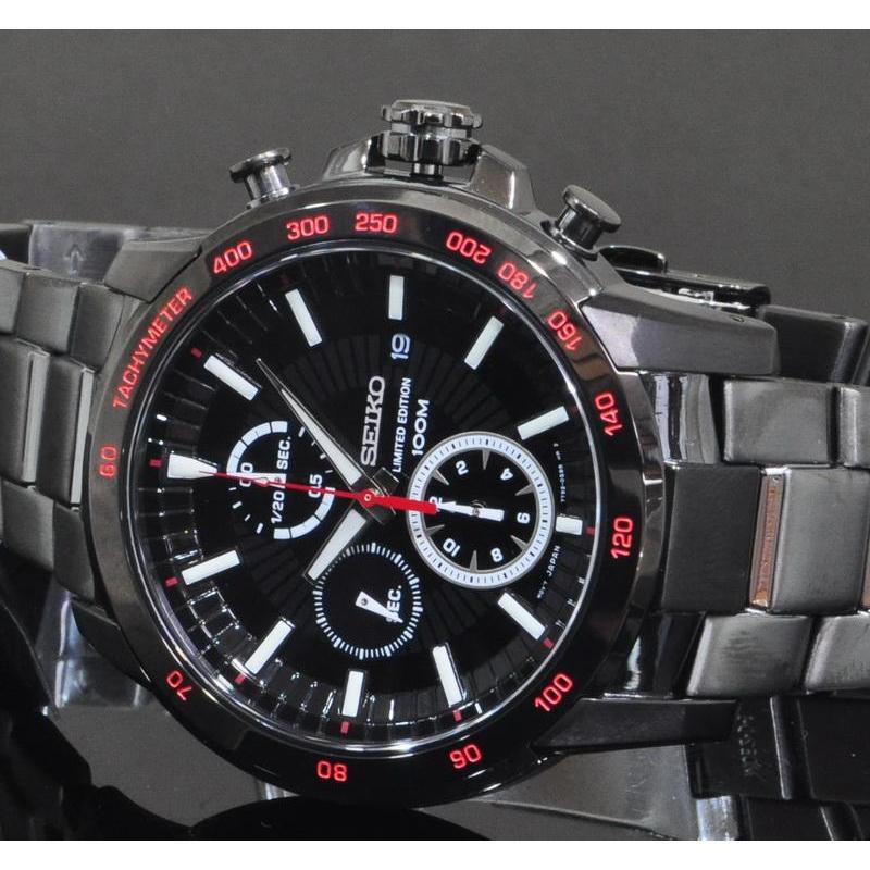 Seiko Criteria SNDC79P1 Chrono Sapphire Black - Jam Tangan Pria SNDC79