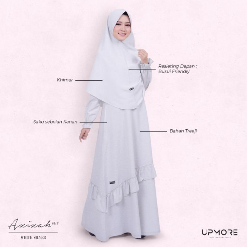 GAMIS SET UPMORE AZIZAH ADOBE ROSE AZIZAH NAVY AZIZAH SILVER