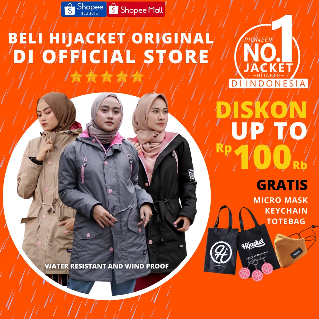 ✅Beli 1 Bundling 4✅ Hijacket MONTIX Original Jacket Hijaber Jaket Wanita Muslimah Azmi Hijab Hijaket