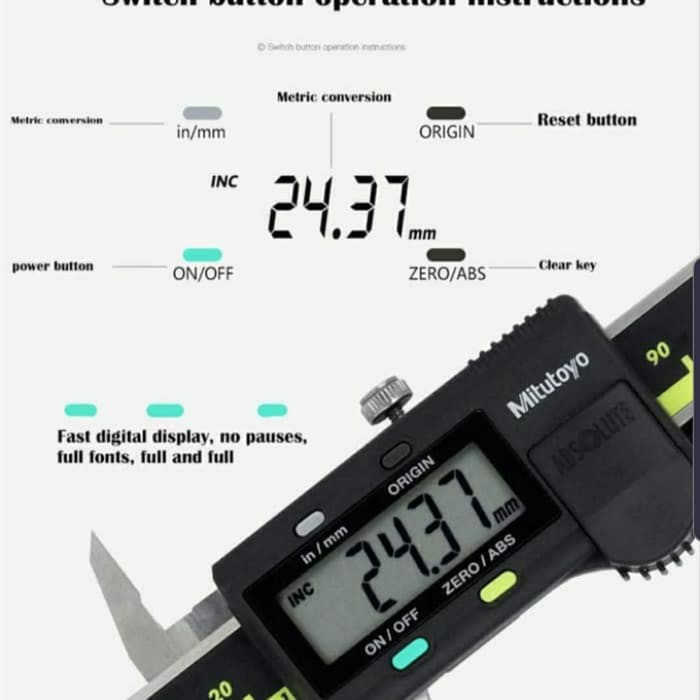 Murah sigmat digital mitutoyo 6inch 500-196 original