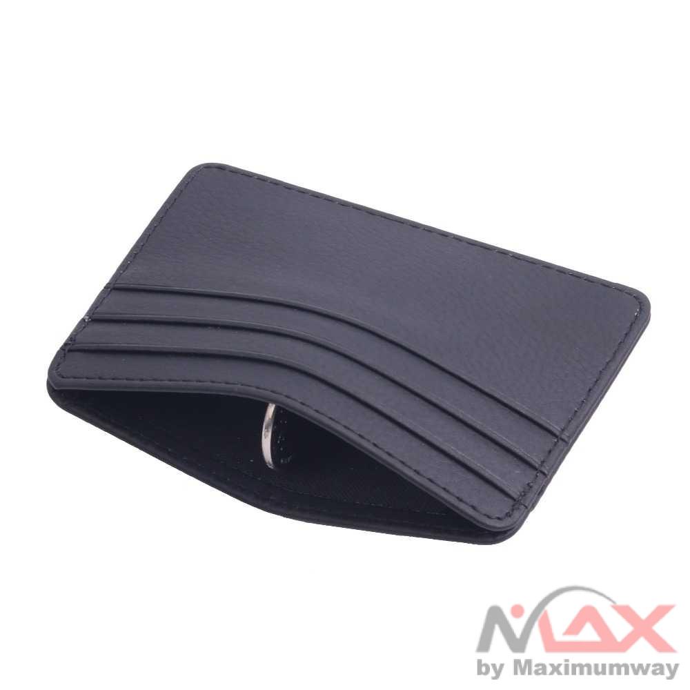 Dompet Kartu Bahan Kulit ID Card Holder Simpan ATM, Credit Card, EMoney, Trans jakarta, Akses Masuk dst  Slim pria wanita TRASSORY Men Women Durable Slim Simple Travel Lichee Leather Bank Business ID Card Wallet Holder Case with Coin Purse