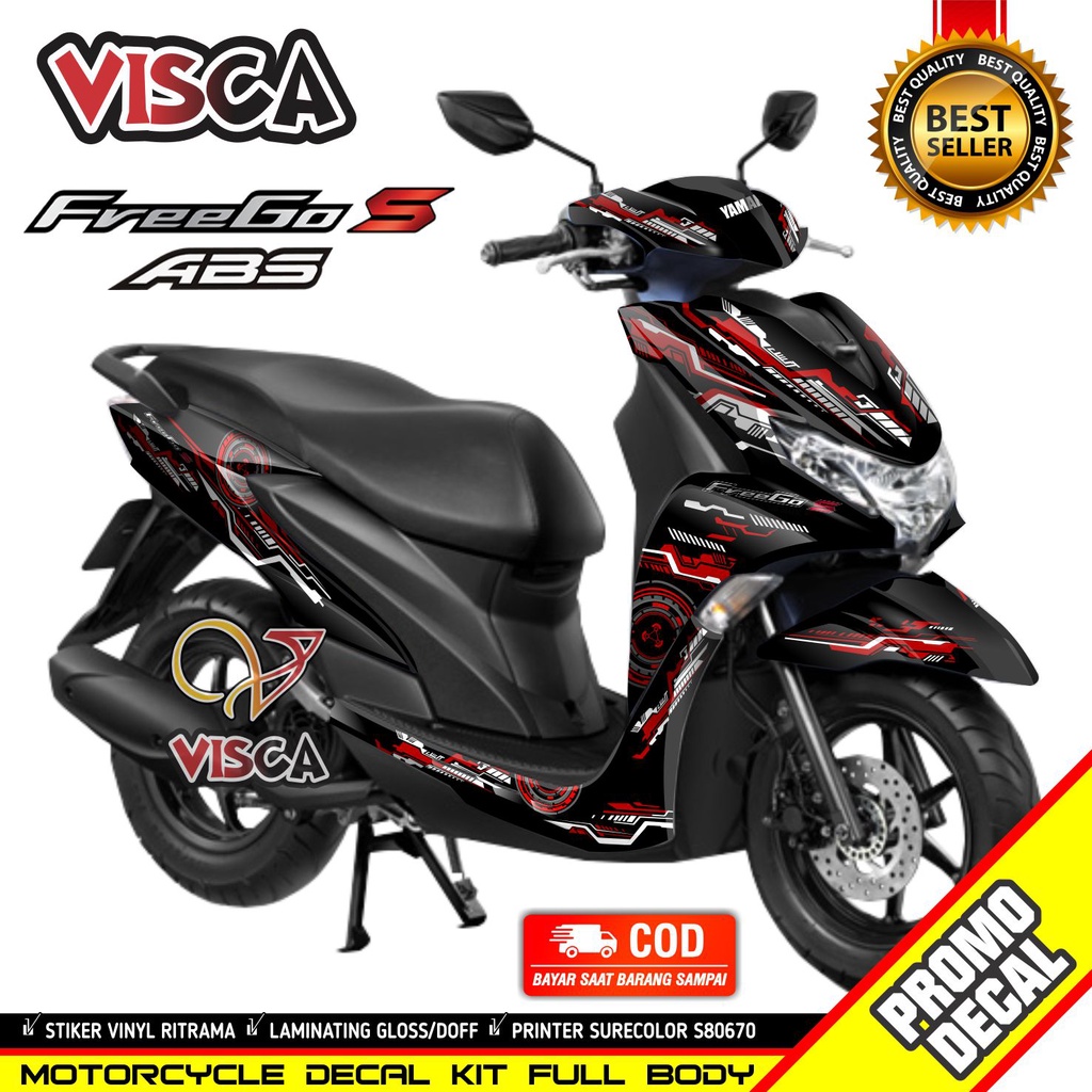 Decal Freego Bull Body Striping Yamaha Freego Stiker Motor Freego Full Body Decal Freego Striping Fr