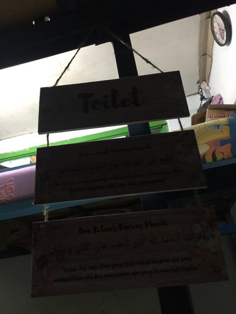 Walldecor/hiasan Dinding Rustic, Walldecor Shabby Chic Doa Masuk Toilet, Doa Masuk Kamar Mandi