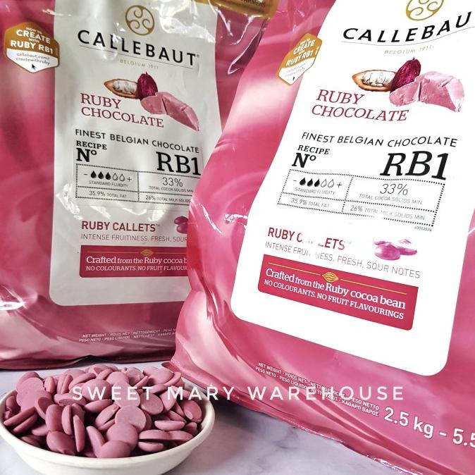 

Callebaut Ruby RB1 1kg Callebaut Pink Chocolate Couverture Callets ---NEW---