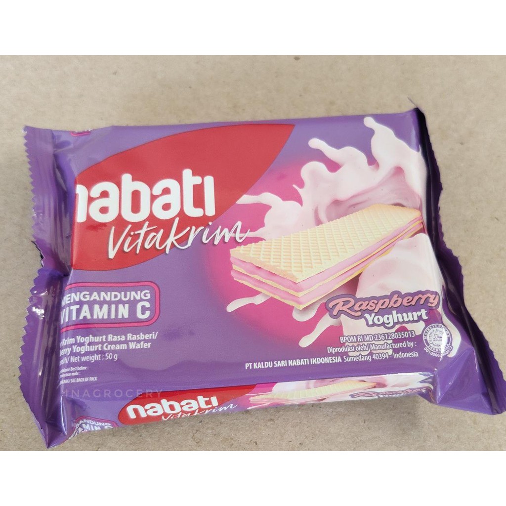 

NABATI VITAKRIM RASPBERRY YOGHURT 50gr