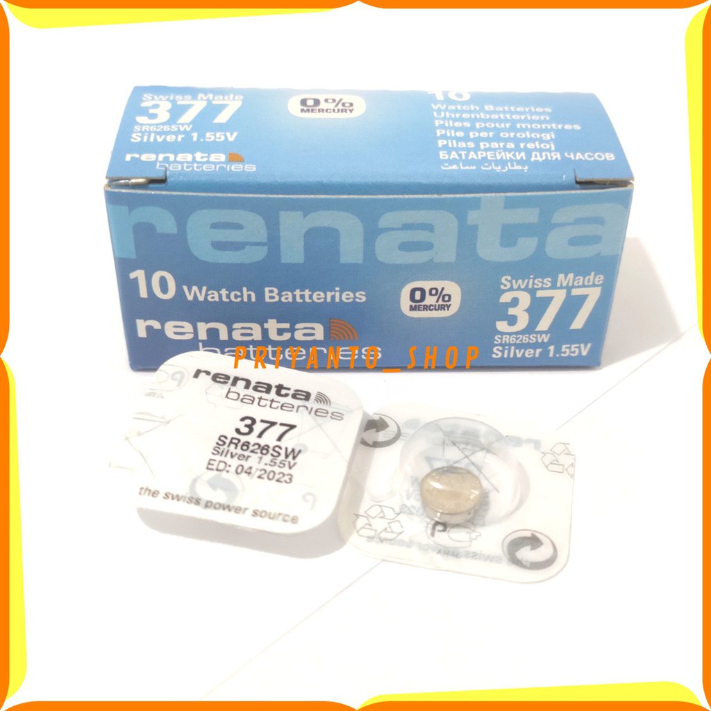 RENATA 377 BATTERY BATERAI BATRE RENATA SR626SW SR626 SR 626 SW 377 ORIGINAL