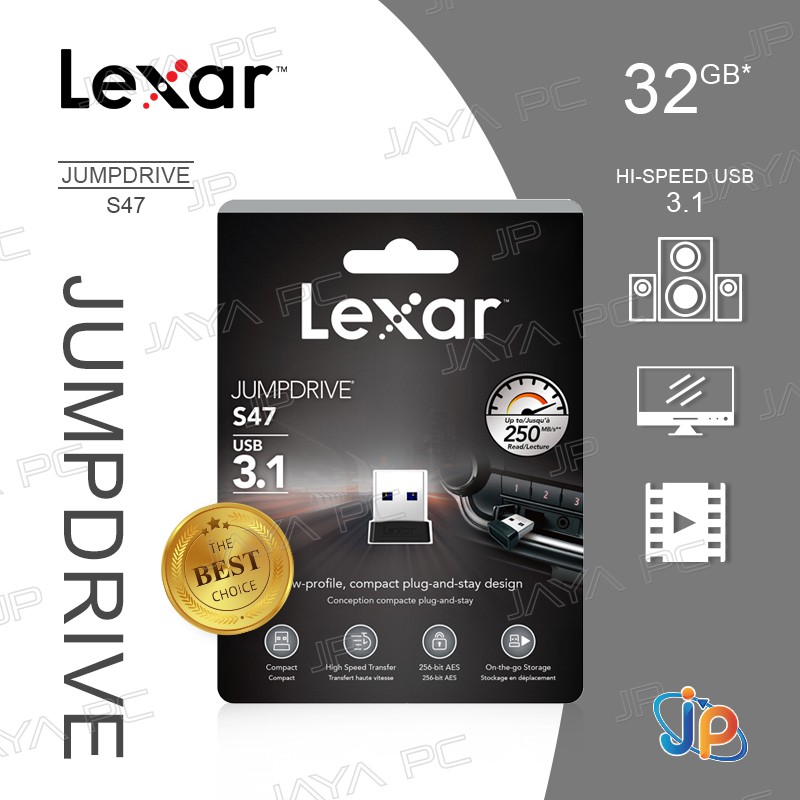 FlashDisk Lexar S47 Jumpdrive 32GB - Flash Disk 32 GB USB 3.1