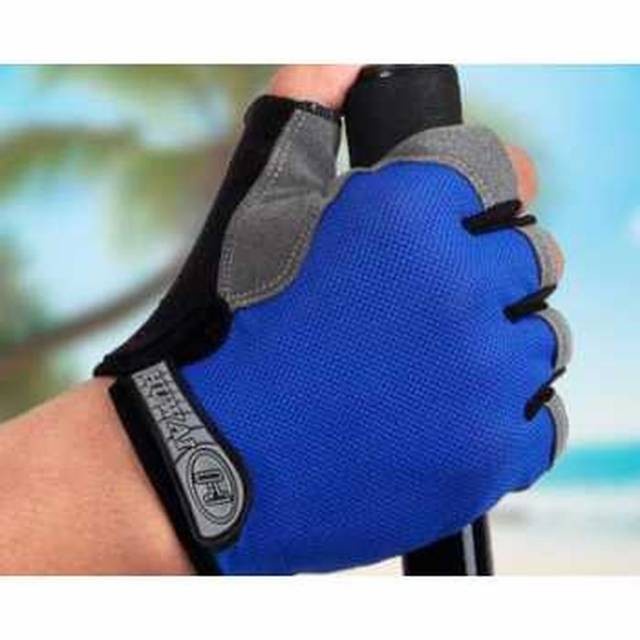 Sarung Tangan Huwai Half Finger Outdoor Sepeda Gym Motor Gloves