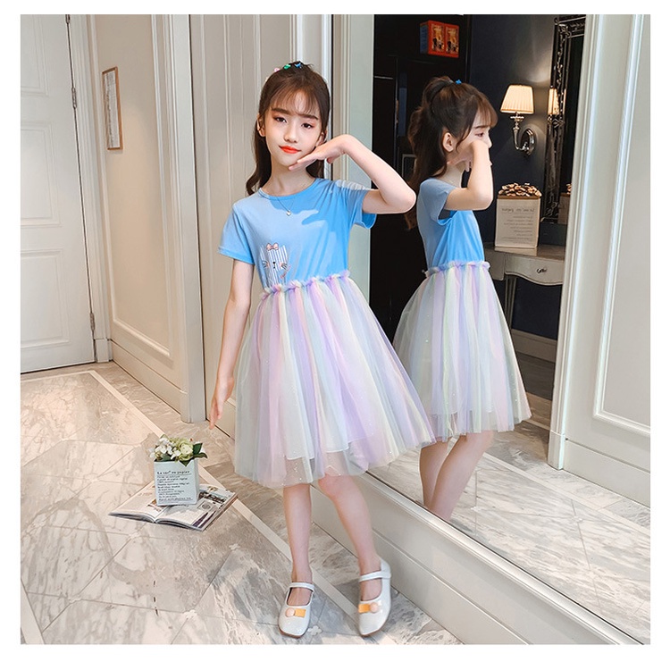 Dress Anak Perempuan Baju Remaja Gaun Pesta Tutu Fashion Girl Teen STELLA Import