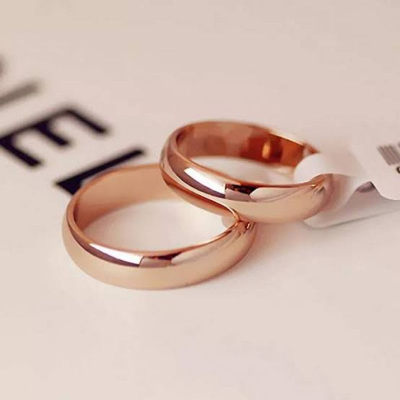 CINCIN COUPLE GOLD/ROSE GOLD UKIR NAMA HARGA TERJANGKAU