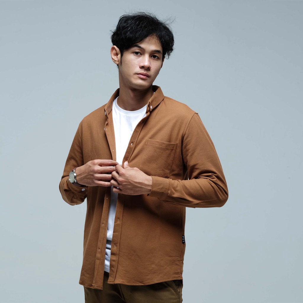 JB Long Shirt PSY Coffee | Kemeja Kasual Pria