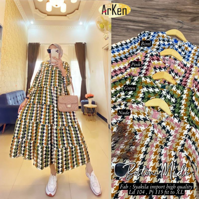 ( RESTOK ) GAMIS MIDI JELITA MIDI // BASTON MIDI IMPORT HQ ORI BY ARKEN