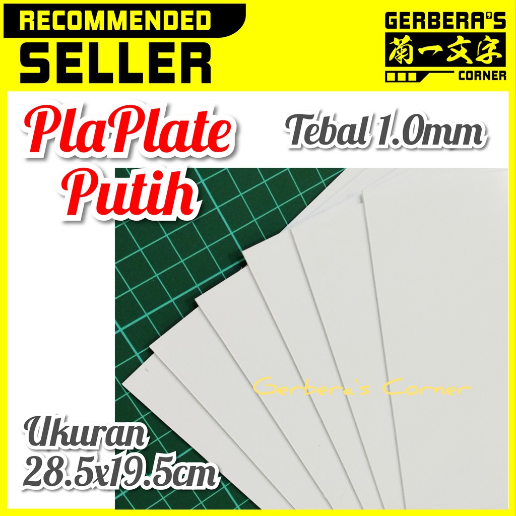 

PlaPlate Putih 1.0mm - Plastic Plate White 1.0mm