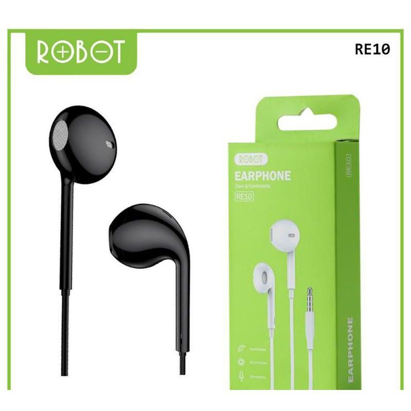 Headset ROBOT RE10 Wired Headset Wired Earphone Bass Android high Quality