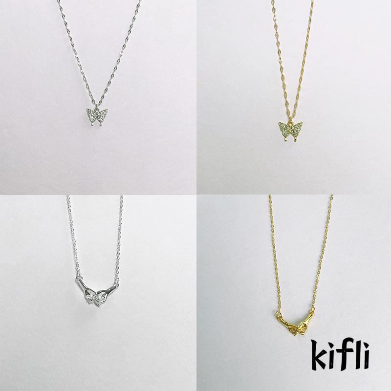 Kalung Rantai,Liontin Kupu-Kupu,ECG Tetesan Air,Hias Berlian Zircon,Untuk Wanita