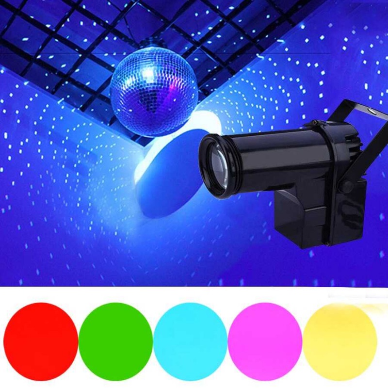 Lampu Sorot Panggung RGB LED Portable Spotlight Party Disco DJ 10W