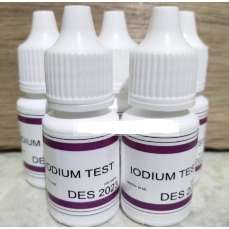 Iodine / Iodium Test 10ml per pcs Stock banyak