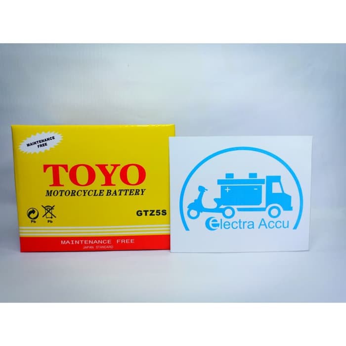 "Aki Motor Yamaha Xeon GTZ5S TOYO Accu Kering"