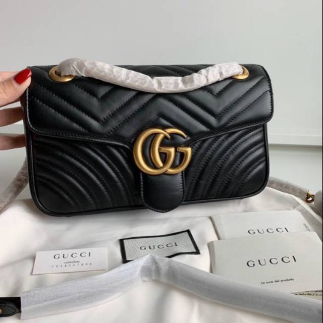 Tas Gucci GG Marmont Matelasse Shoulder Small mirror