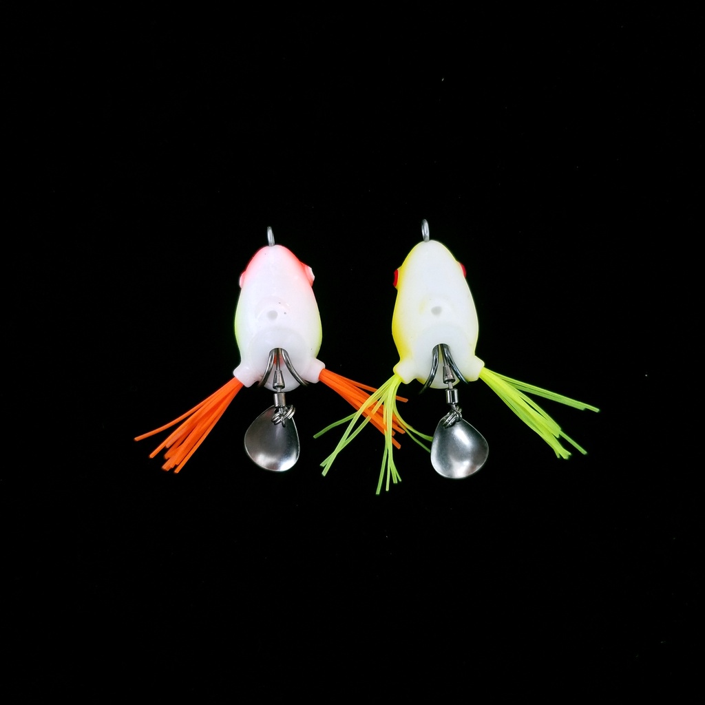 Umpan Pancing Mini Soft Frog 3cm/4.2g Katak Casting Soft Frog Lure Floating Bait 3D Eyes soft frog killer Top Water Fishing Lure With Sequins Umpan Ikan alat mancing