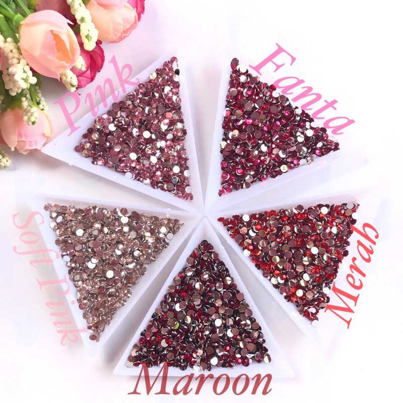 PACK BESAR RHINESTONE 3MM isi 10.000pcs Manik manik Bahan Craft Nailart Henna Swarovski bling bling
