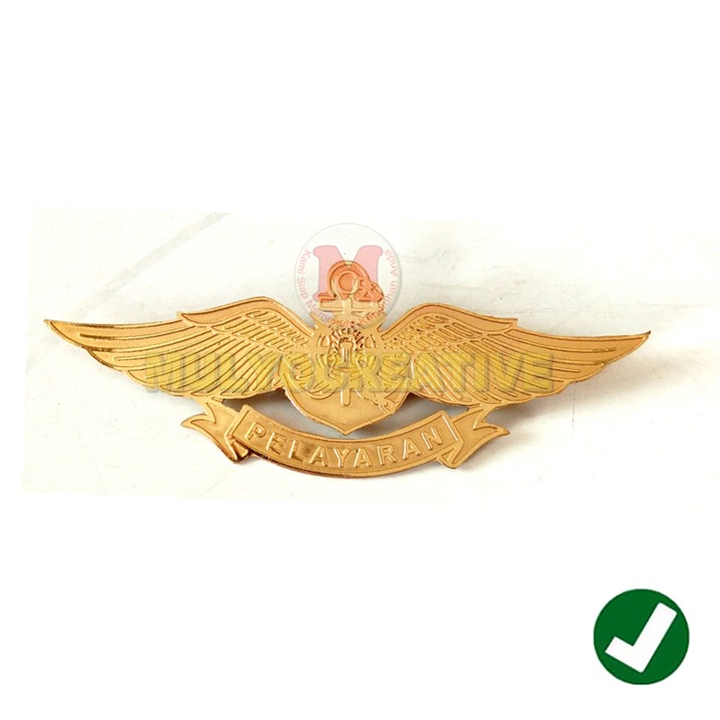 Brevet Wing Atribut Sekolah Pelayaran Maritim Logo Pelayaran