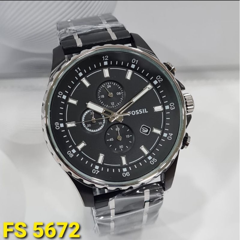 JAM TANGAN PRIA FO-SSIL FS5672  RANTAI | FS5672 ASLI CAKEP