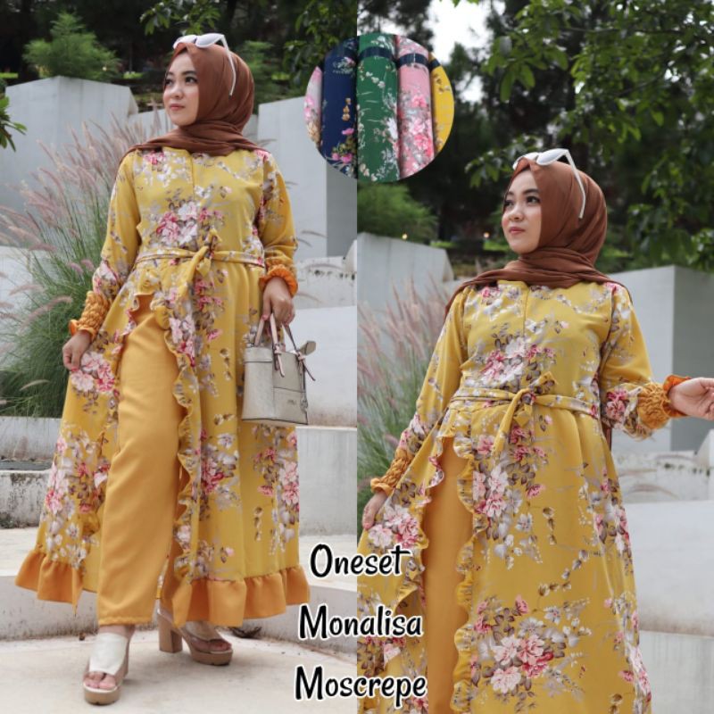Set Celana termurah terlaris Long Tunik monalisa