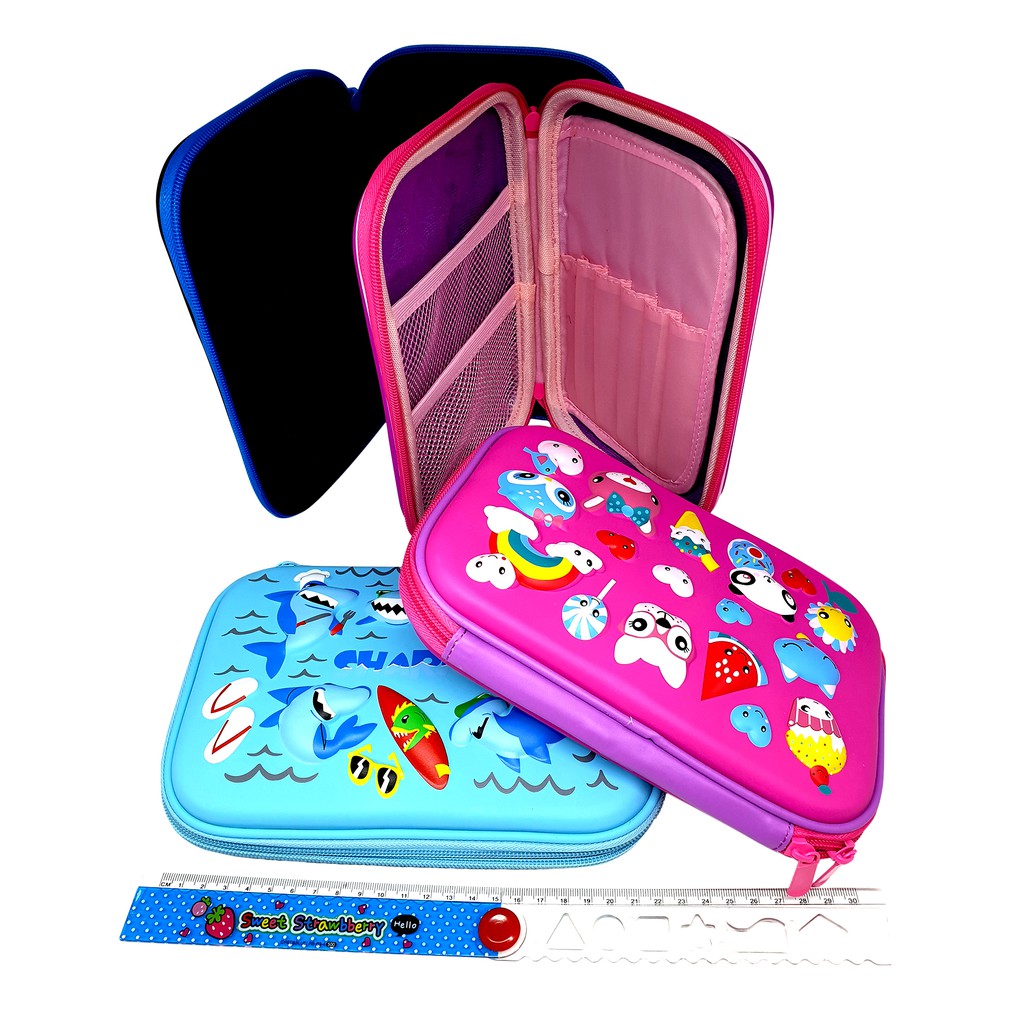 

Kotak pensil jumbo cover timbul tempat pensil embos