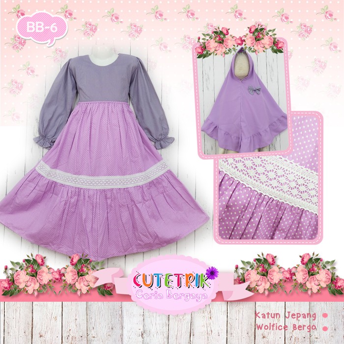 Gamis Set Bergo Anak Cutetrik (BB 6)