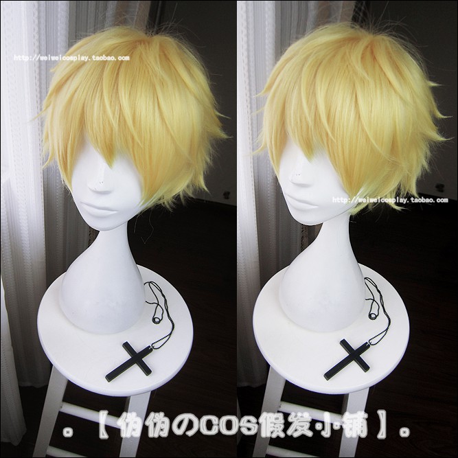 WIG COSPLAY TAKOYA IDOLISH7 NAGI ROKUYA / TOUKEN RANBU YAMANBAGIRI KUNIHIRO BASE COWOK YELLOW BLONDE