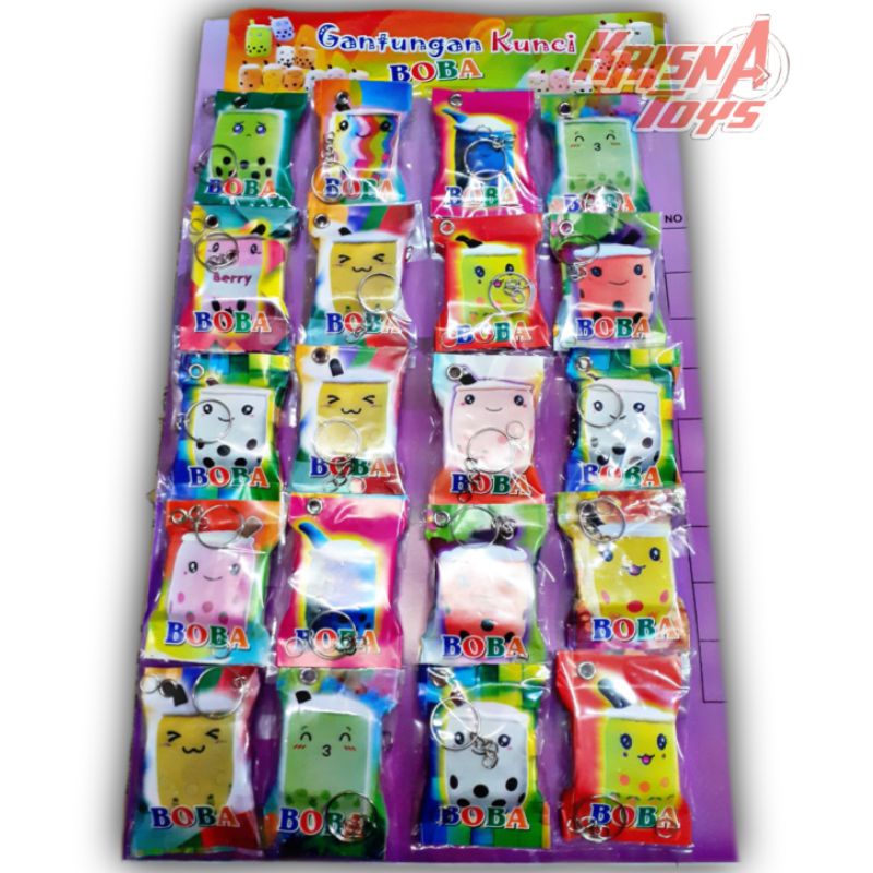 GANTUNGAN KUNCI KARAKTER BONEKA BOBA LUCU isi 20pcs/lembar