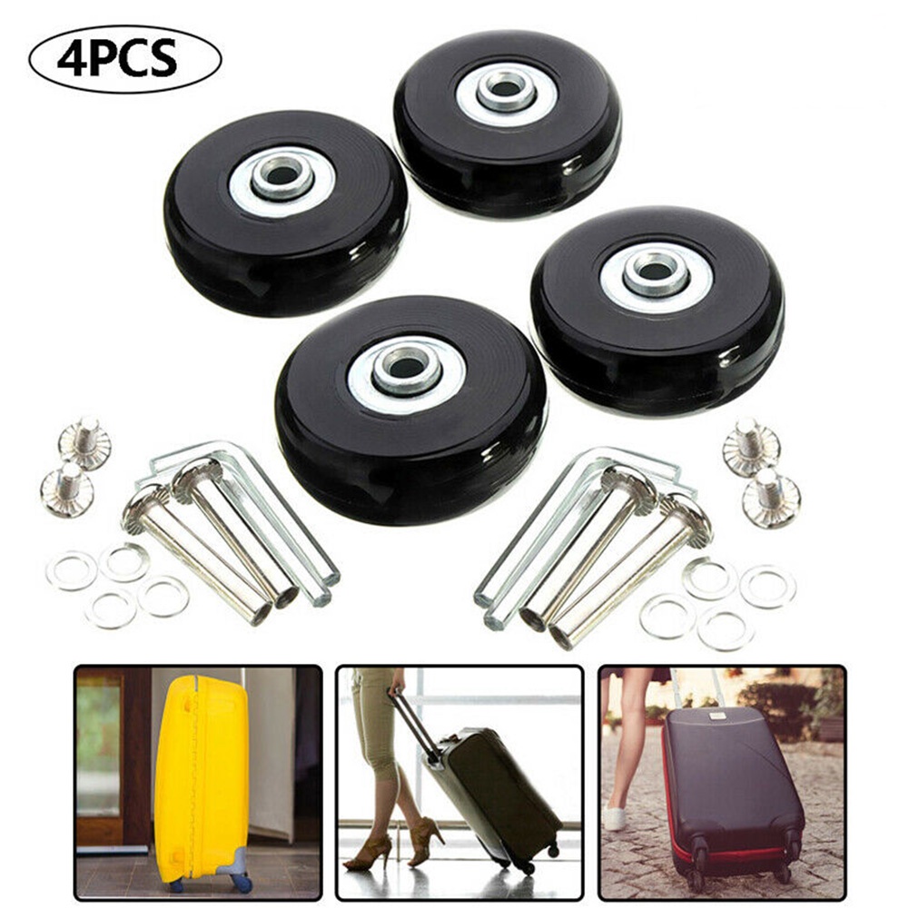 【4 PCS】Roda Koper Pengganti Karet Luggage Replacement Wheel 50  60 x 18 mm Rubber Suitcase Wheels