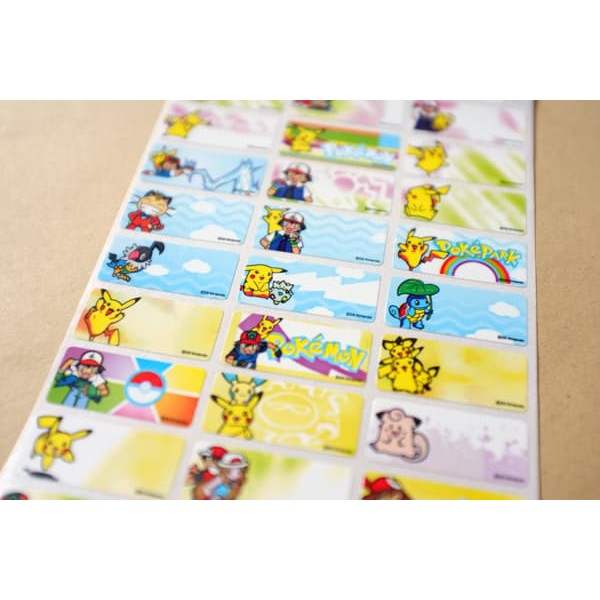 

TERLARIS!! Pokemon Sticker MEDIUM Name Label Stiker nama pikachu komputer android UNIK