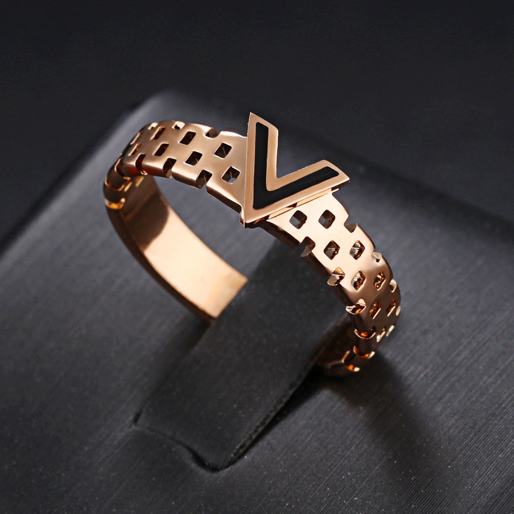 [ Model Baru ] Cincin Titanium Mini Korea Wanita Fashion CK058 rose gold simple elegant set midi