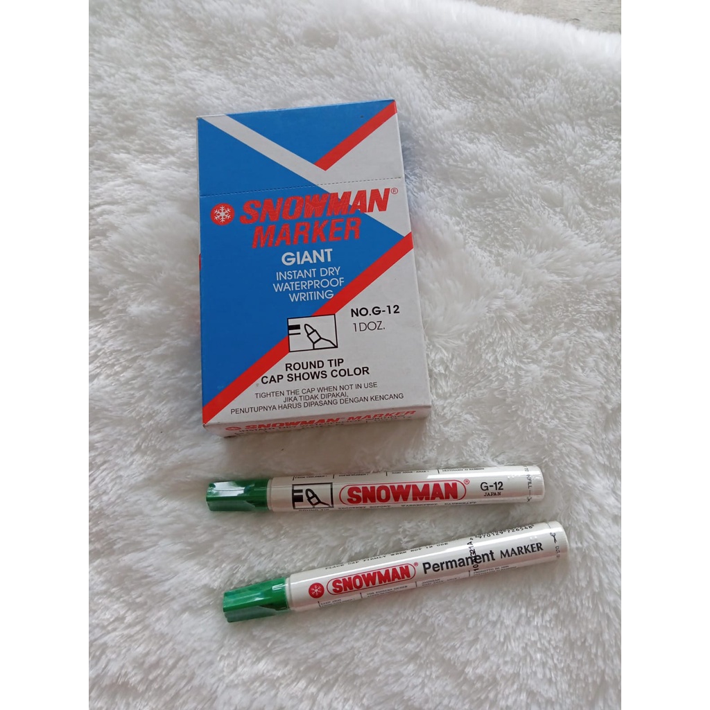 

Spidol Permanent G12 Snowman - Hijau