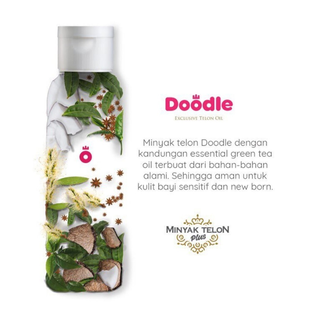 Doodle Exclusive Telon Oil Minyak Telon Doodle Wangi Green Tea Anti Nyamuk Untuk Bayi dan Anak