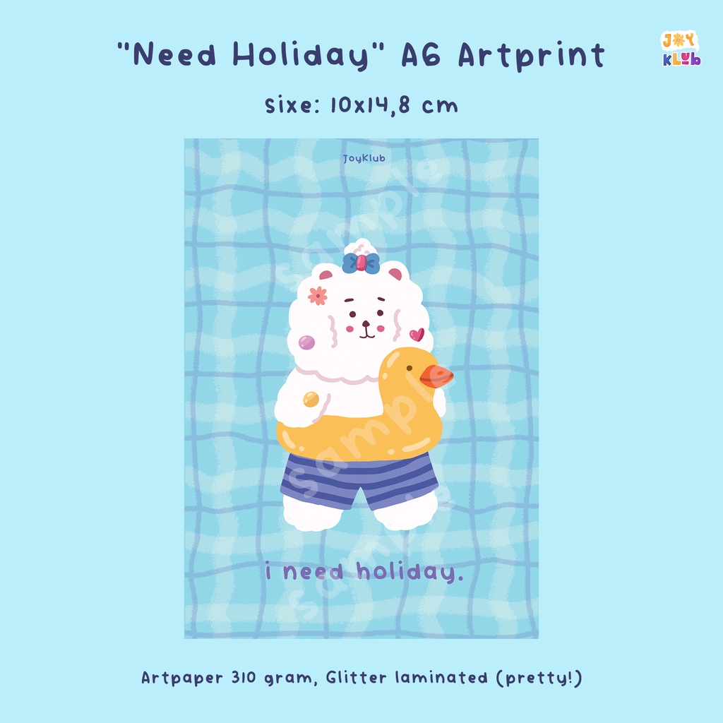 

Joy Klub - "Need Holiday" Artprint Stationary (Cek Deskripsi) hiasan dinding kamar aesthetic