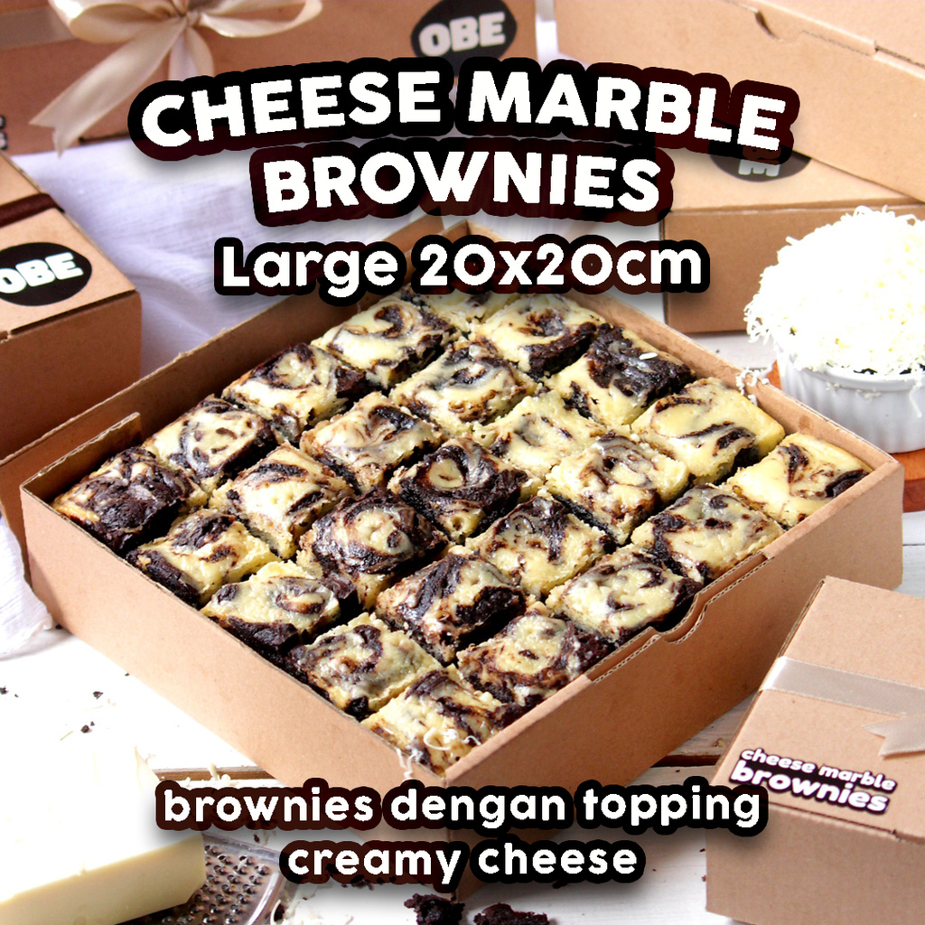 

OBE Creamy Cheese Marble Brownies