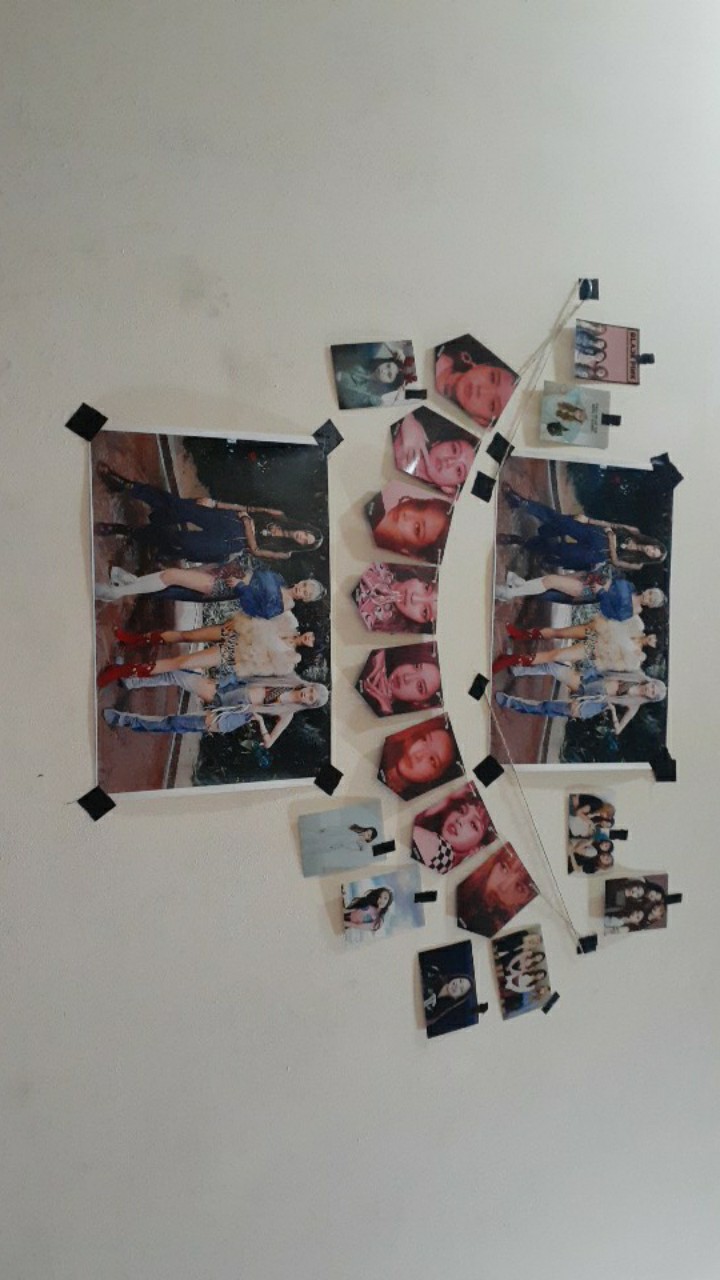 [bayar Di Tempat]poster Kpop Bts Blackpink Diy Gambar Bendera Gantung