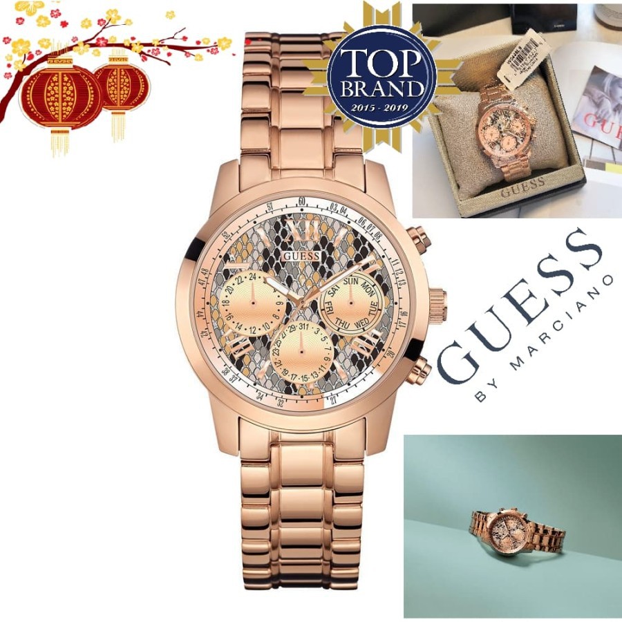 Cash Back Jam Tangan Wanita Merk Guess Miyota100% Type : W0448L9 Baterai RG Garansi 1th