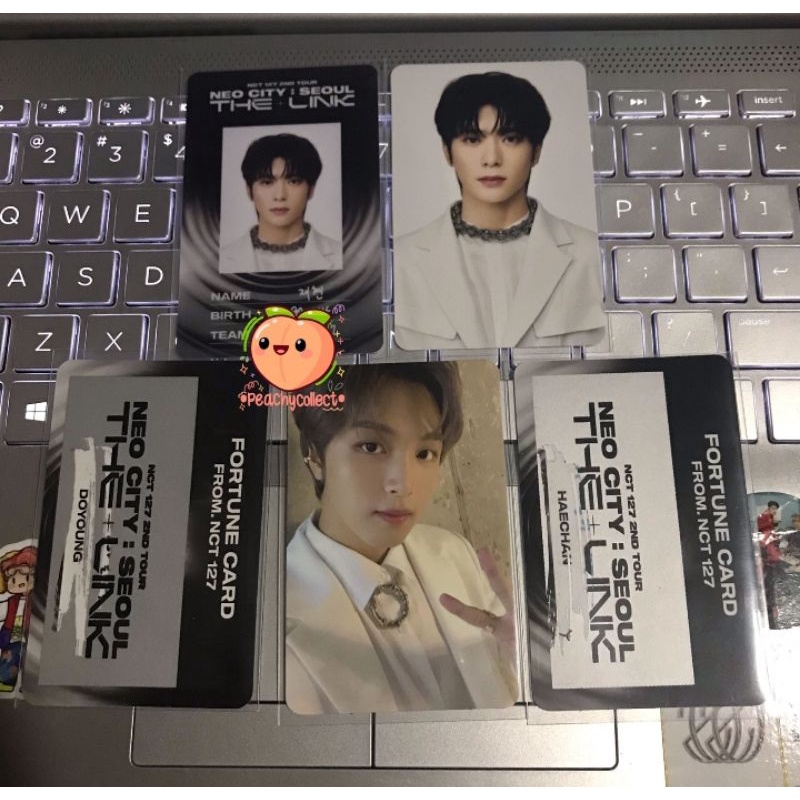 Photocard Haechan Selca fortune the link & Jaehyun Deco ID set the link