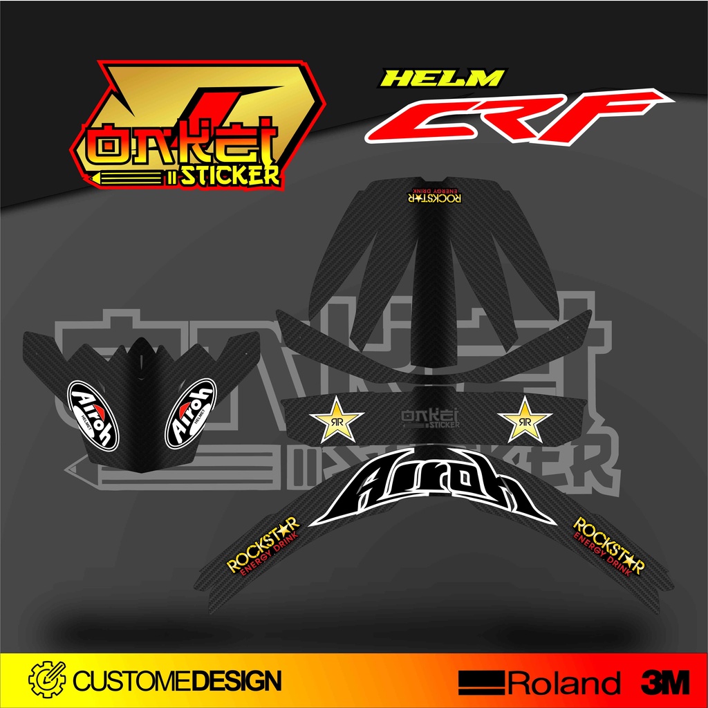 DECAL STICKER HELM CRF 150 BLK