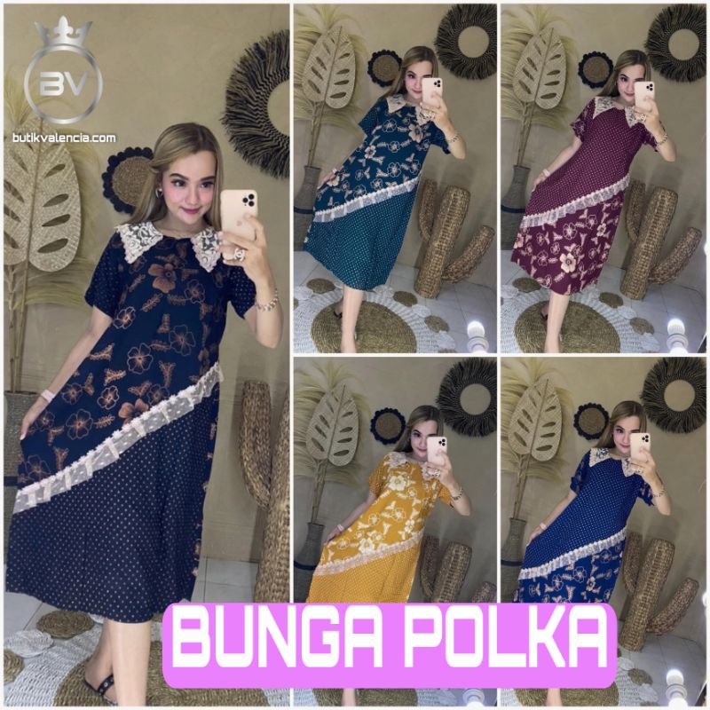 DASTER ARAB RENDA POLKA BUNGA IMPORT / DASTER BUSUI / DASTER RENDA MURAH