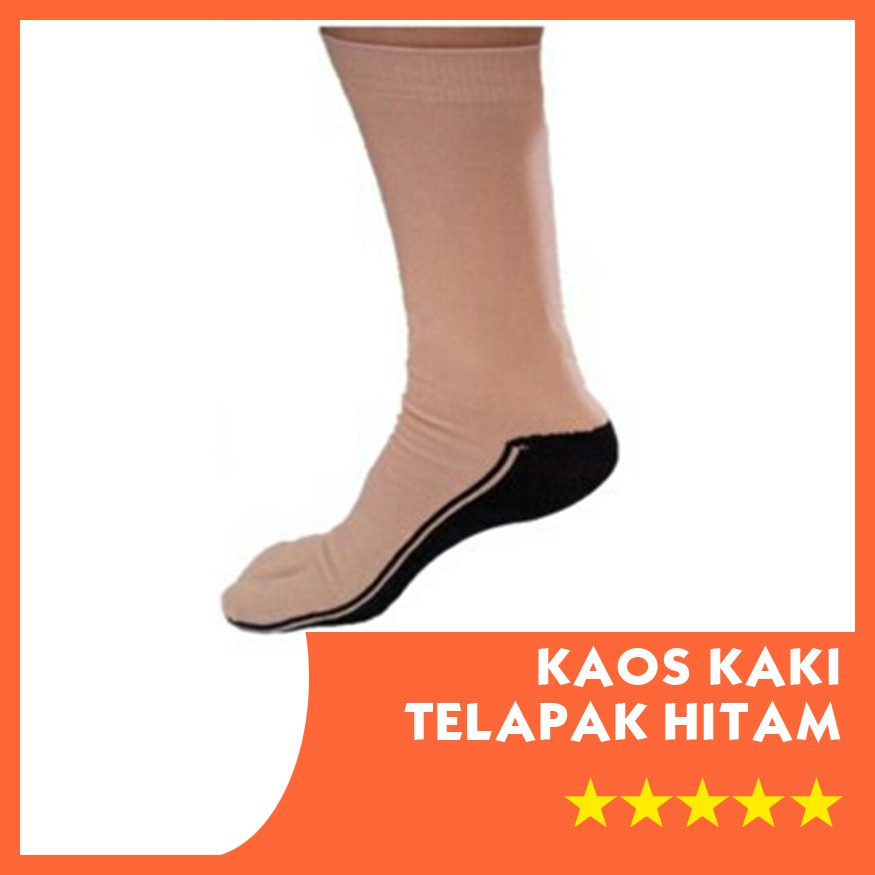 KAOS KAKI TELAPAK HITAM MUSLIMAH / KAOS KAKI / KAOSKAKI MUSLIMAH / KAOSKAKI PANJANG