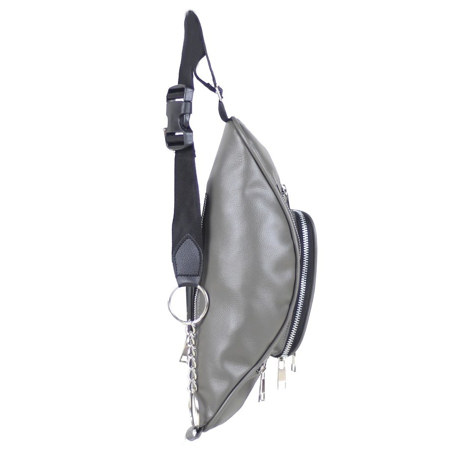 Tas Selempang Wanita Waistbag Wanita Tas Cewek Warna Abu Berkualitas Bahan Sunkist Kekinian