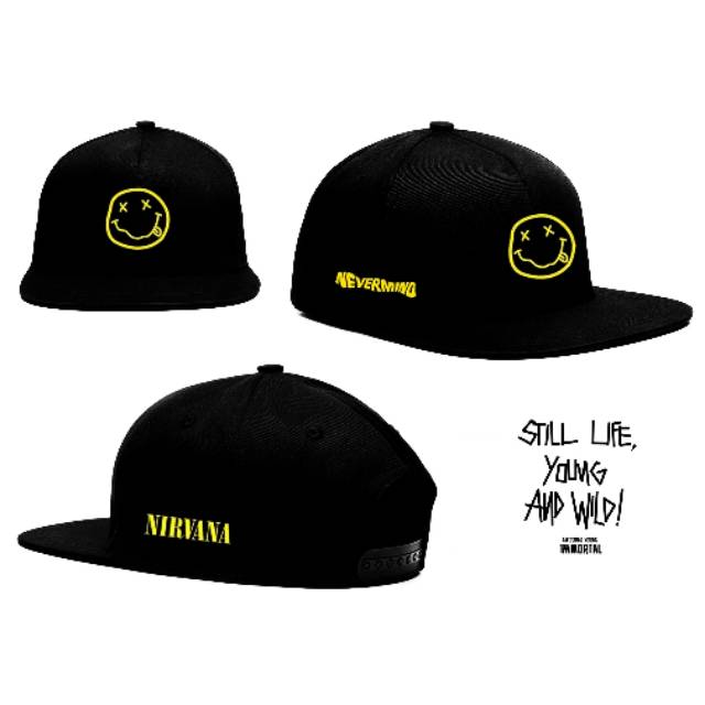 Topi snapback bordir distro dewasa nirvana keren