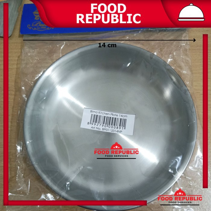 BIMA KITCHEN PLATE STAINLESS 14CM - PIRING DAPUR SERBAGUNA BP0113314NP