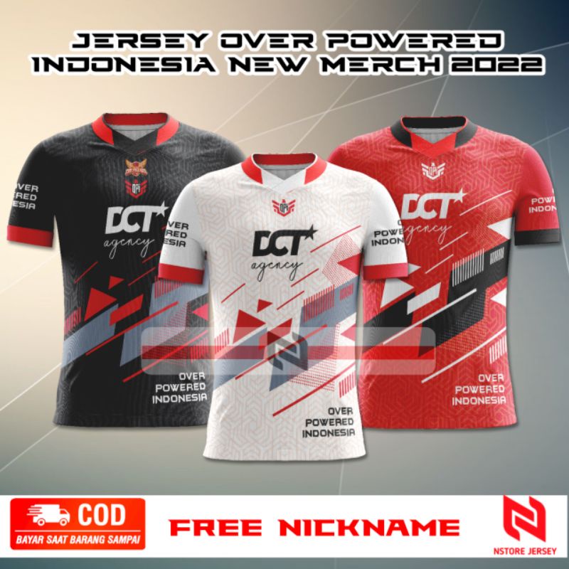 KAOS/TSHIRT/JERSEY OPI OVER POWERED INDONESIA ESPORT 2022 FREE NICKNAME (FULL PRINTING)