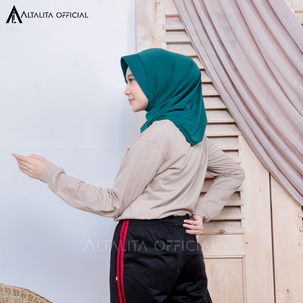 Altalita - Kerudung Instant Nadira Sport Jilbab Instan Sporty Jersey Spandek Premium pet Antem Olahraga Volly Senam High Quality